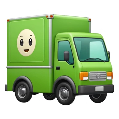 delivery truck green cute sticker