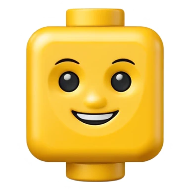 yellow happy lego sticker