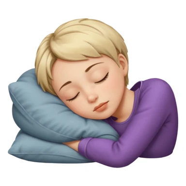 Sleeping short-haired girl sticker