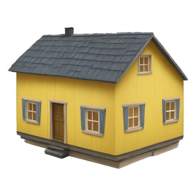 Swedish yellow wooden House  sticker