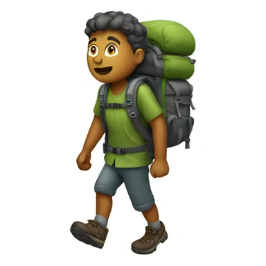 Person that is hiking sticker