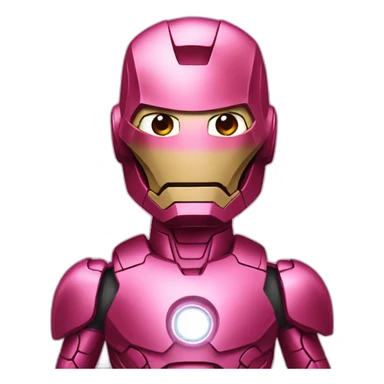 Pink ironman sticker