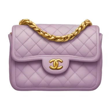 Lilac and gold Chanel bag sticker