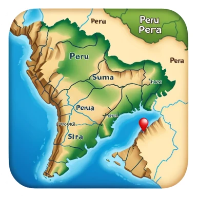 I want that you generate a correctly Peru map sticker