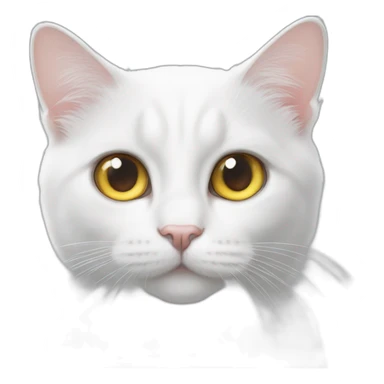 White cat heterochromia sticker