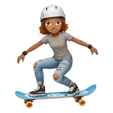 skateboarder black girl mugshot with  sticker