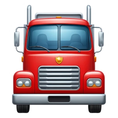 A red truck with a TIR emblem sticker