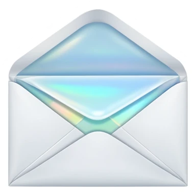 a beautiful romantic white opal envelope sticker