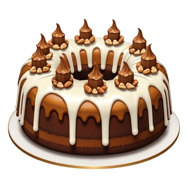 Bundt snickers candy cake and white frosting  sticker
