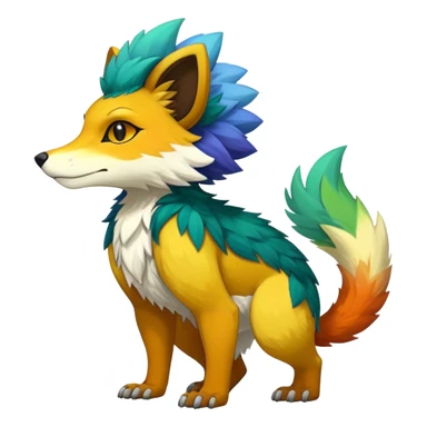 colorful anthro vernid fursona Fakemon  sticker