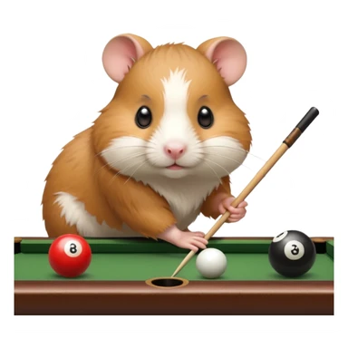 hamster playing billiards sticker