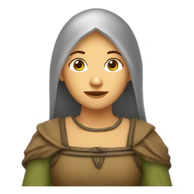 medieval woman peasant sticker