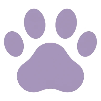 A dull purple Paw Prints sticker