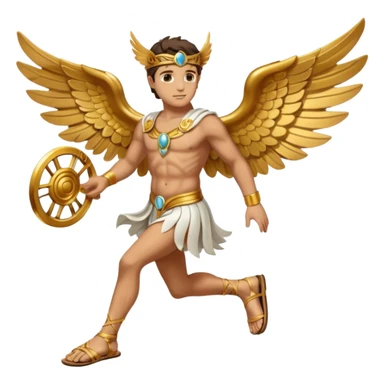 hermes greek god gold wing sandals sticker