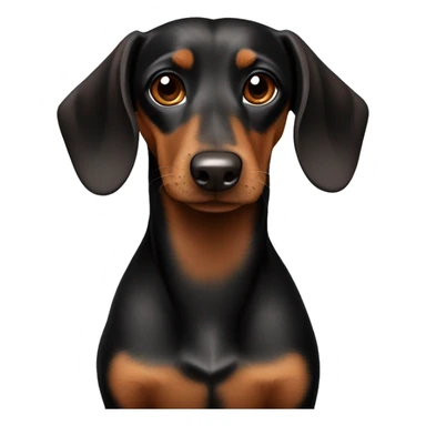Black and Brown  Dauschund  sticker