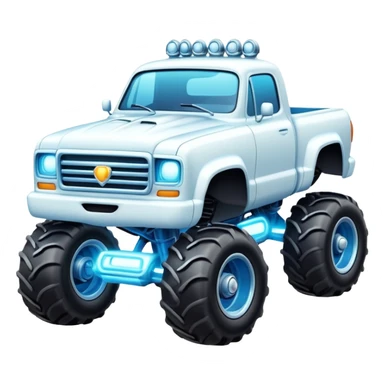 Ghost monster truck emoji sticker