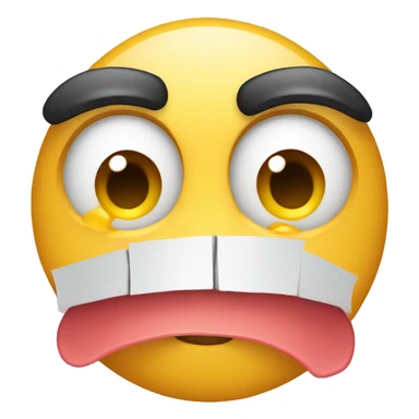 Emoji with tearing up eyes that is studying  sticker