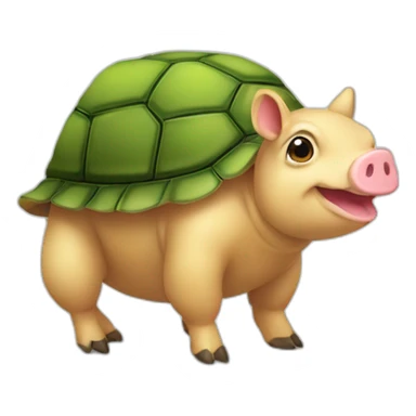 Tortue sur un cochon sticker