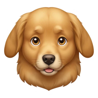 I want an emoji of a goldenretriever who is scared sticker