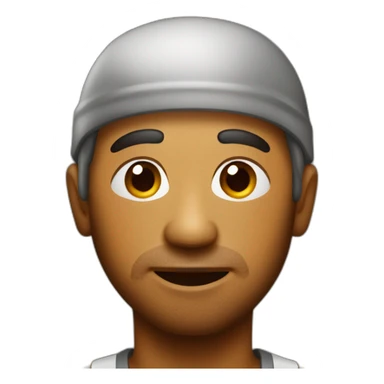 man with paint brown stain sticker