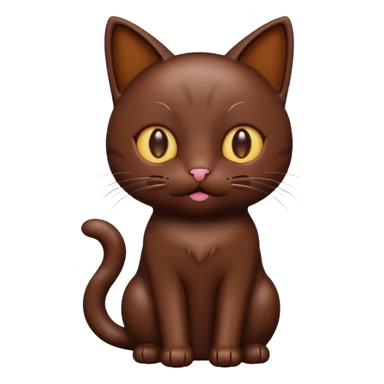 cat fully made of chocolate sticker