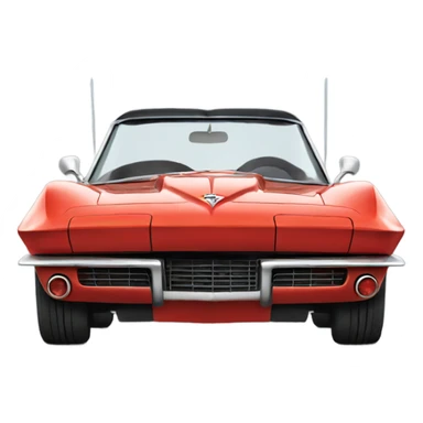 Driver in a 1964 corvette sticker