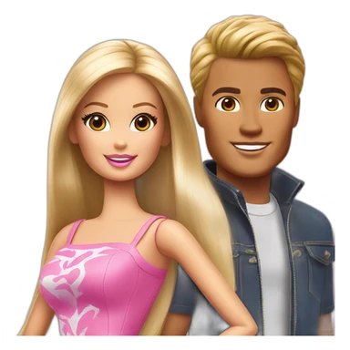 barbie and ken sticker