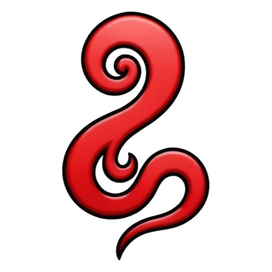 iOS sticker, dark mark, black shape, red dot, minimal sticker