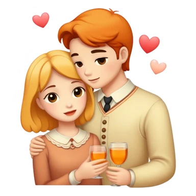Warm-colored romantic vintage aesthetic  sticker