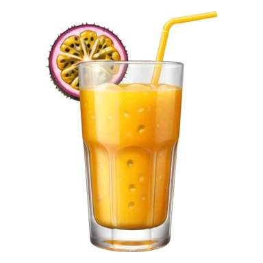 passionfruit & mango drink in glass sticker