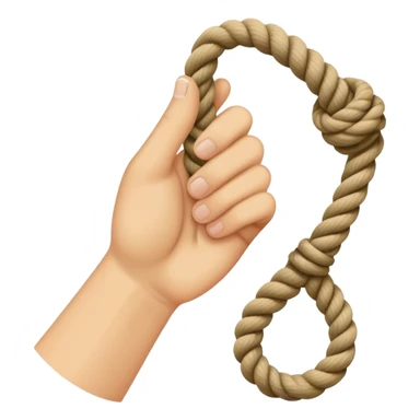 hand letting go a rope fall sticker