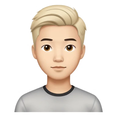 Young Asian man with modern hairstyle, professional appearance sticker
