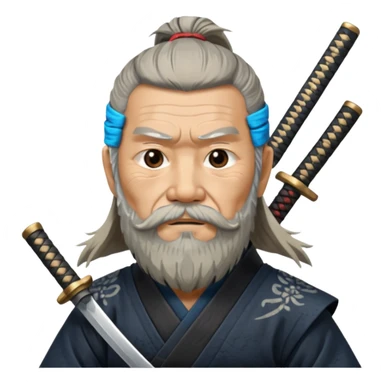 Elder samurai with beard polishing blade

































 sticker