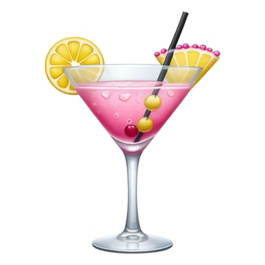 pink and yellow coctail drink sticker