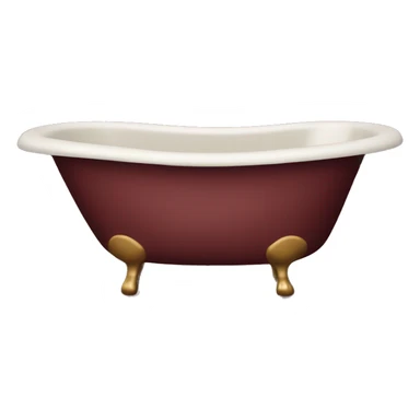 realistic burgundy bathtub sticker