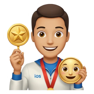 Person Winning a medal SUPER happy sticker