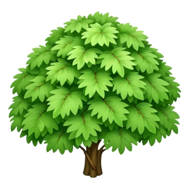 A fluffy bush with soft light-green foliage and hidden twigs. sticker