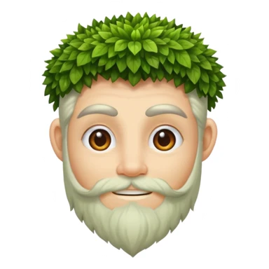 moss druid character eyebrow raise and half smile sticker