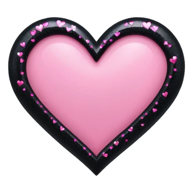 BLACKPINK-inspired gothic heart ,  hearts, black and pink, cute,  sticker