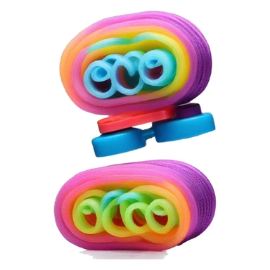a  single plastic colorful Velcro Curlers sticker