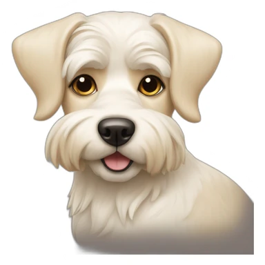 Yorkshire white and cream dog with pointed ears sticker
