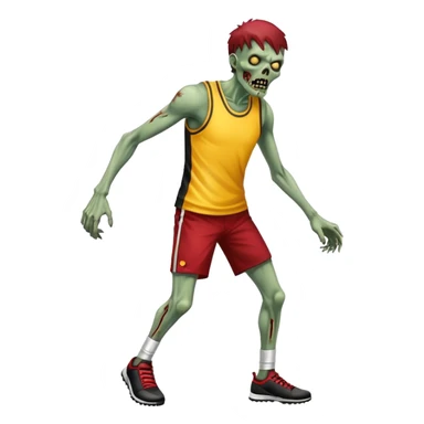 sportmen zombie full body and sport item sticker
