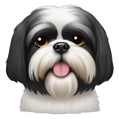 Black Shih Tzu sticker