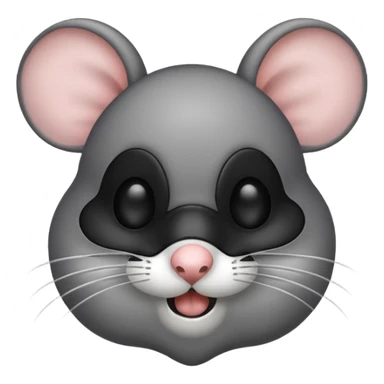 mouse with black mask  sticker