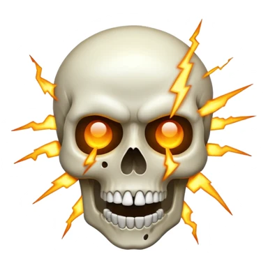 Make a ios shocking skull smoji sticker
