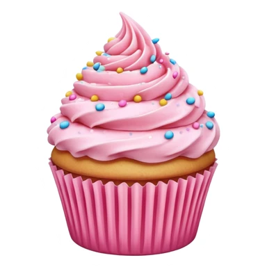 Cupcake with pink icing sticker