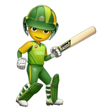 Cricket player sticker