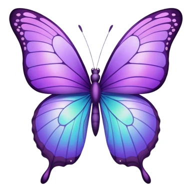 Purple butterfly sticker