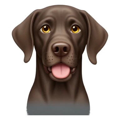 Brown German short haired pointer  with ticking sticker