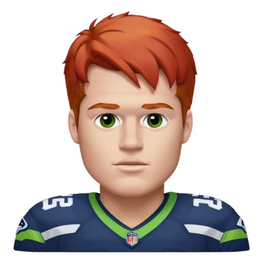 Sam Darnold Seahawk red hair sticker